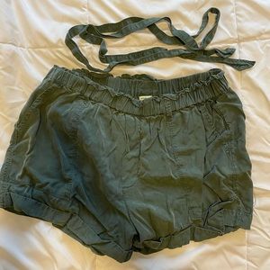 Aerie High Waisted Linen Shorts